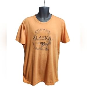 Perrin, Orange, Lightly Distressed, Graphic T-Shirt